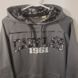 Cabela's 1961 Gray Digital Camo Men's M Hoodie